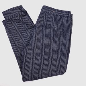Levi's Herringbone Navy Blue Cropped Pleated Button Cuffed Riding Pants Size 26
